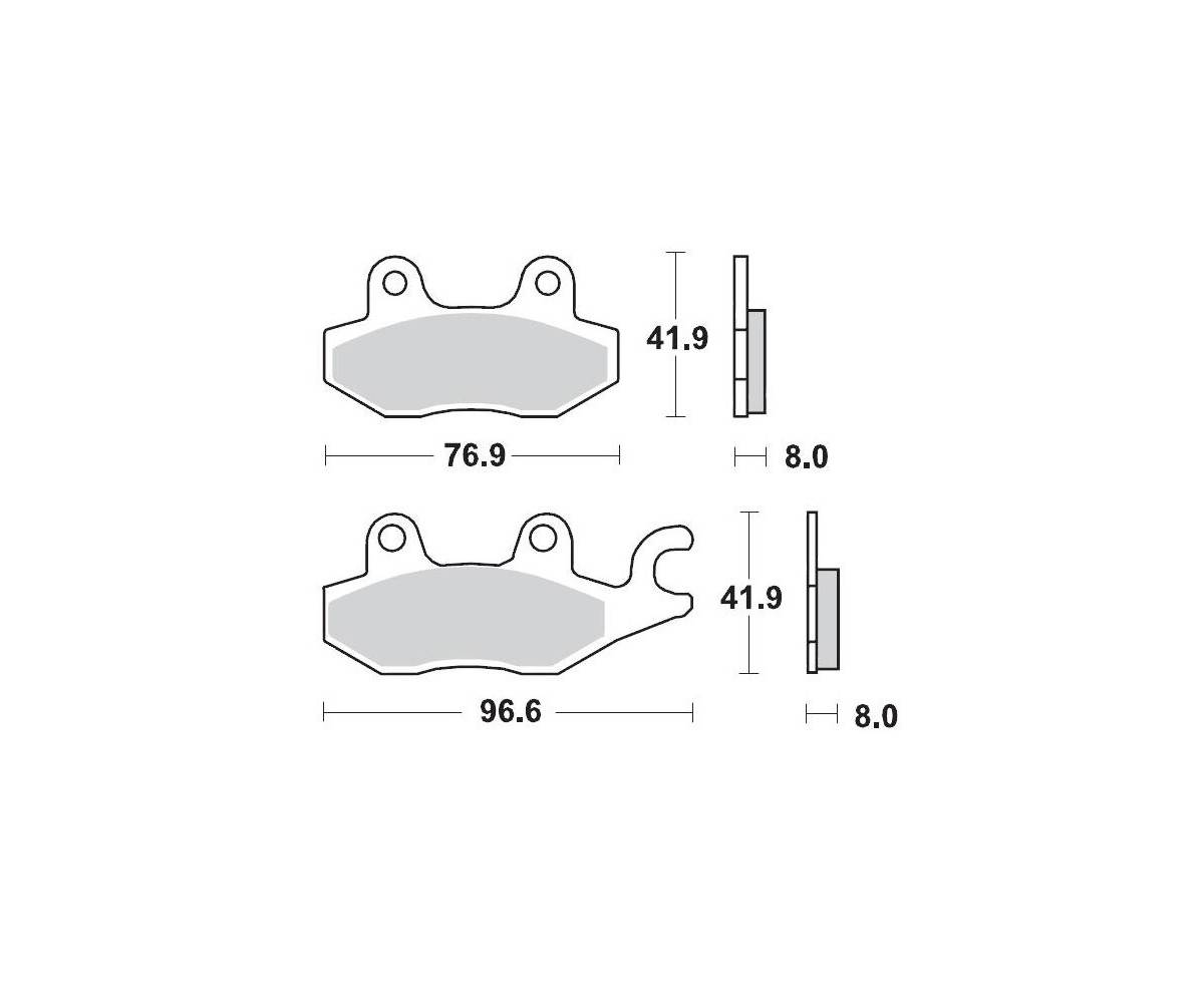 Motomaster bremseklodser til ATV - Sinter Pro Racing