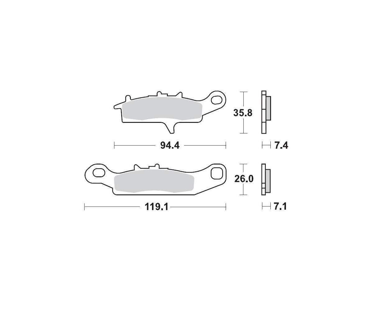 Motomaster bremseklodser til ATV - Sinter Pro Racing