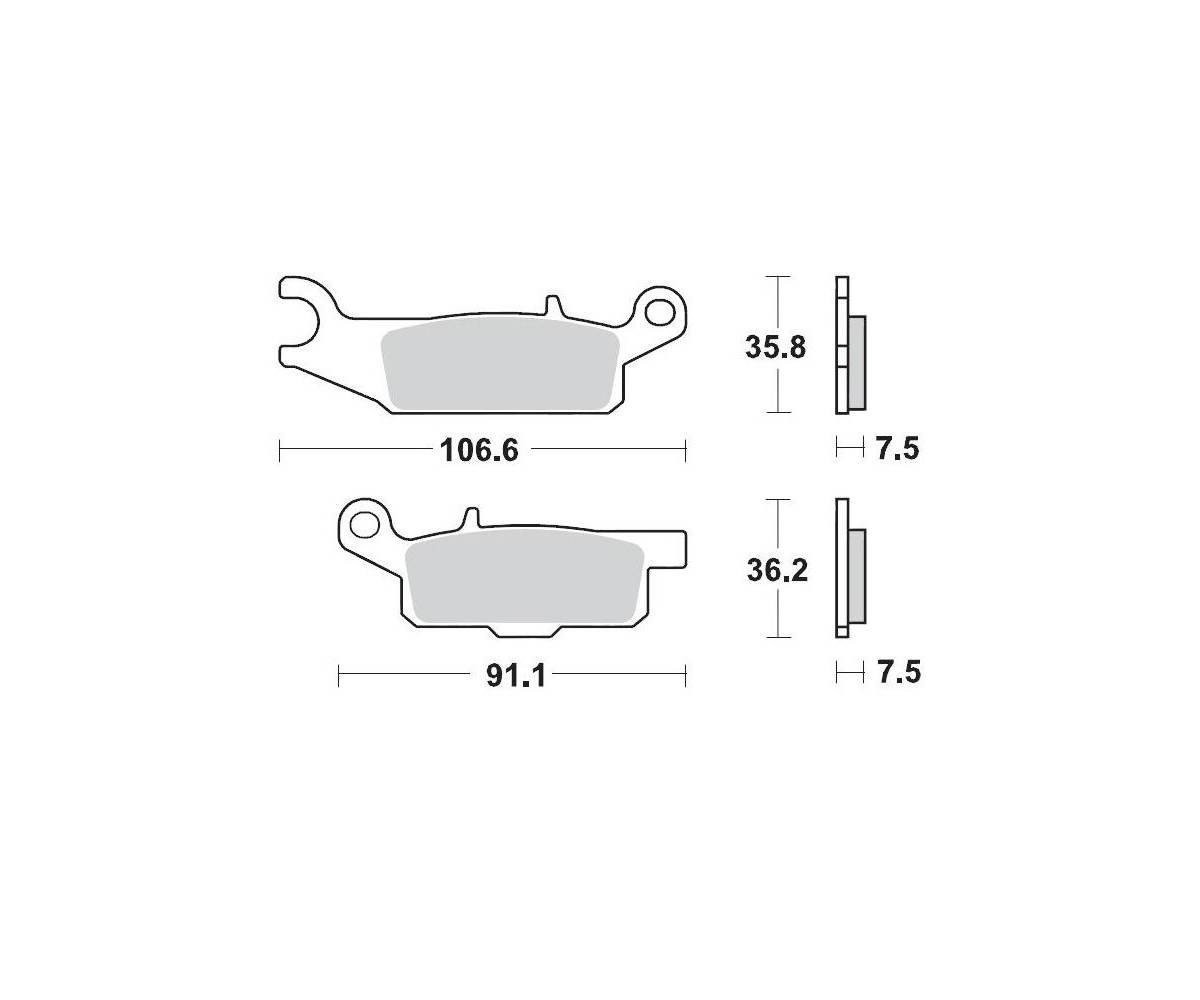 Motomaster bremseklodser til ATV - Sinter Pro Racing