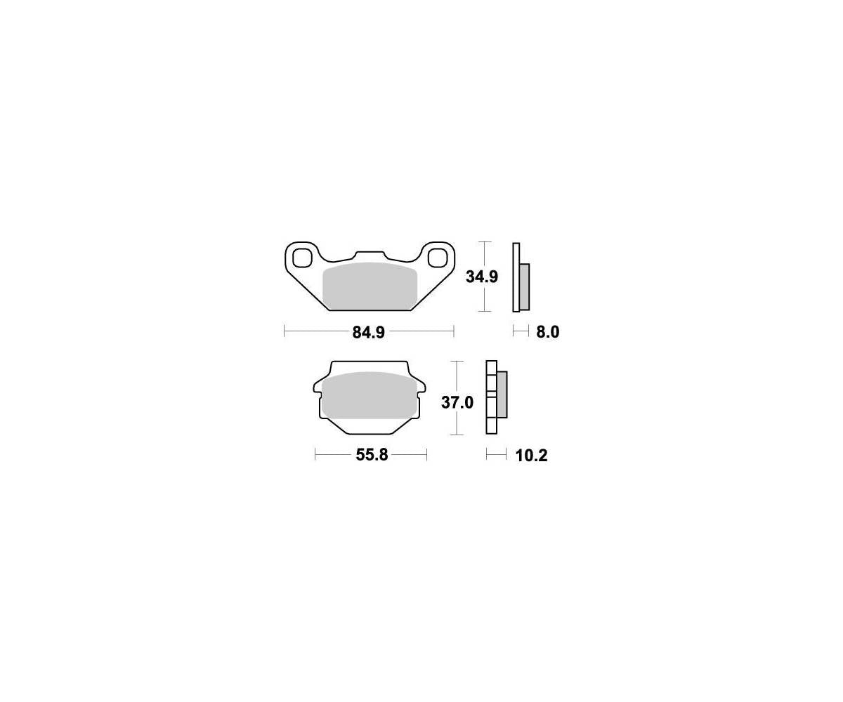 Motomaster bremseklodser til ATV  - Nitro