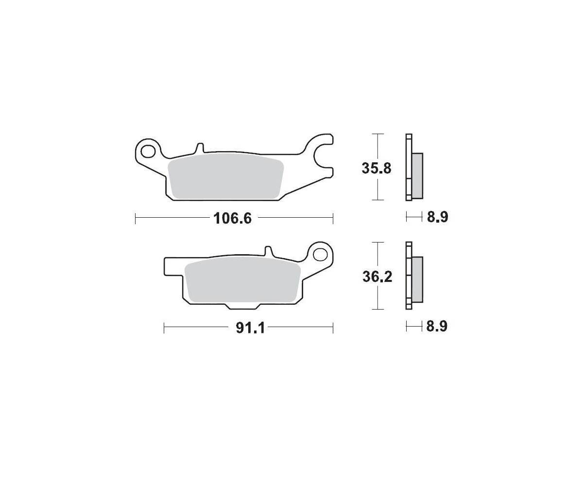 Motomaster bremseklodser til ATV  - Nitro
