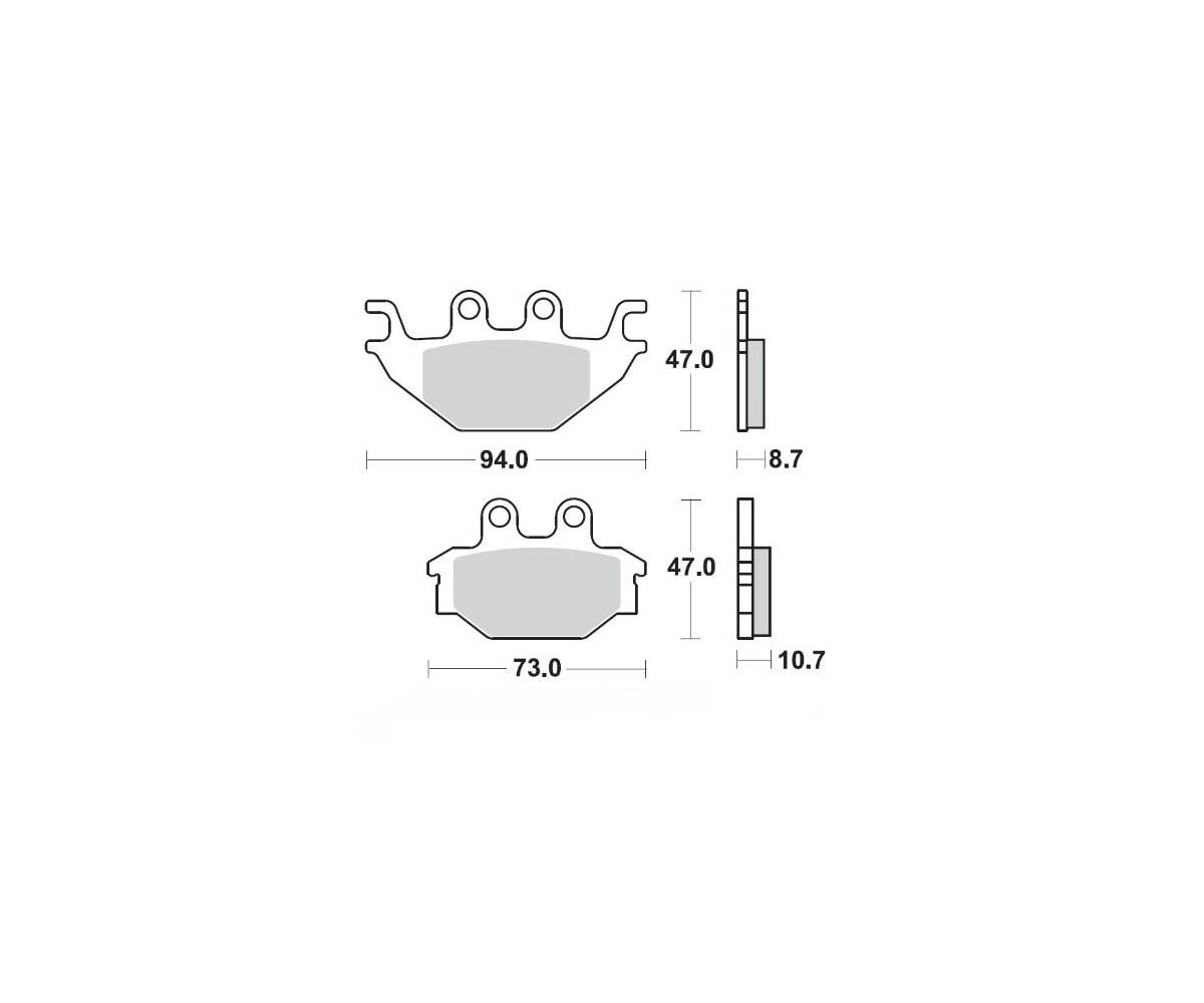 Motomaster bremseklodser til ATV  - Nitro