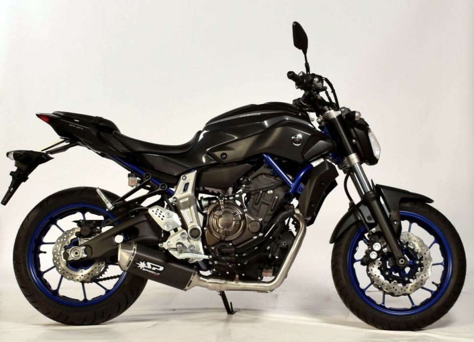 SPARK FORCE FULL SYSTEM CARBON LYDDÆMPER & RUSTFRI FORRØR YAMAHA MT-07