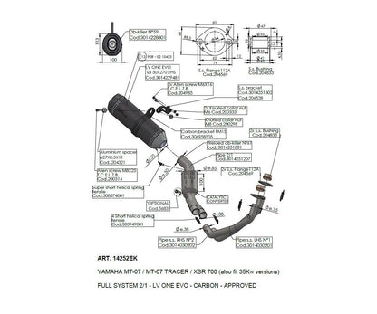 Leo Vince LV one udstødning til Yamaha