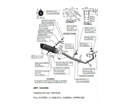 Leo Vince Full System til Yamaha MT-125(2020) - LV One Evo Carbon