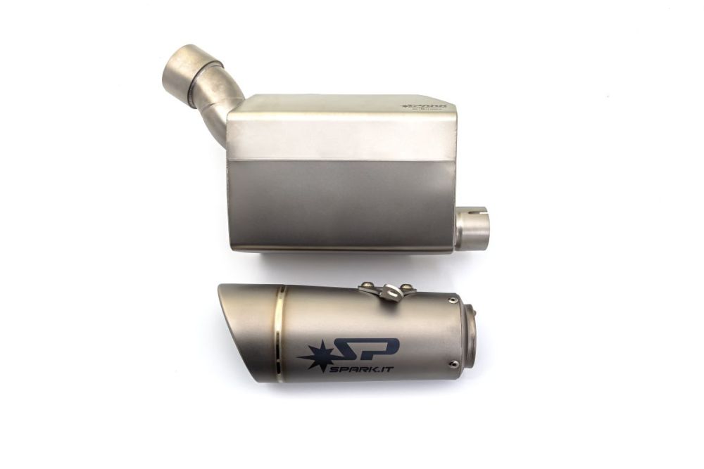 SPARK GRID-O 3/4 UDSTØDNING SYSTEM RUSTFRI BOX TITANIUM LYDDÆMPER