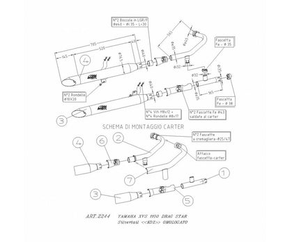 Leo Vince Slip-On til Yamaha XVS 1100 Drag Star (1999-2003) - Silvertail K02