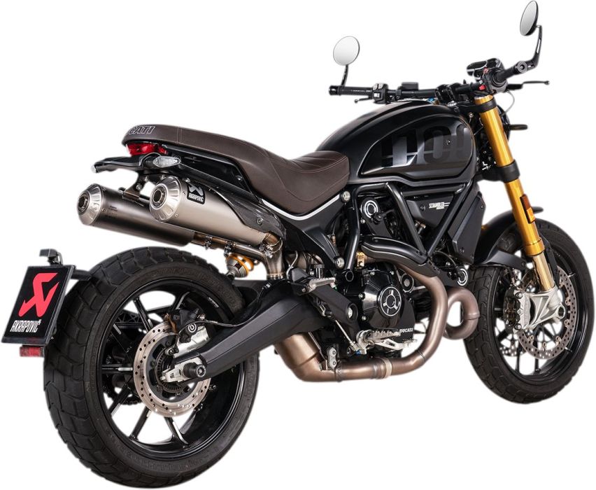 Akrapovic Titanium Slip on udstødning til Ducati Scrambler 1100 (21-22)