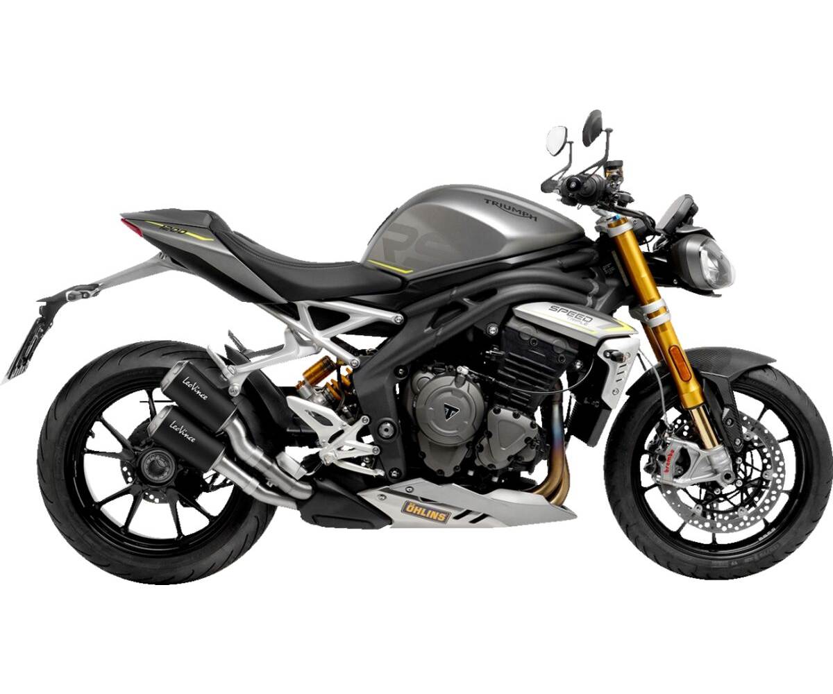 Leo Vince Slp-On x 2 til Triumph Speed Triple 1200 RR/RS (2021-2024) - LV-10 Black Edition