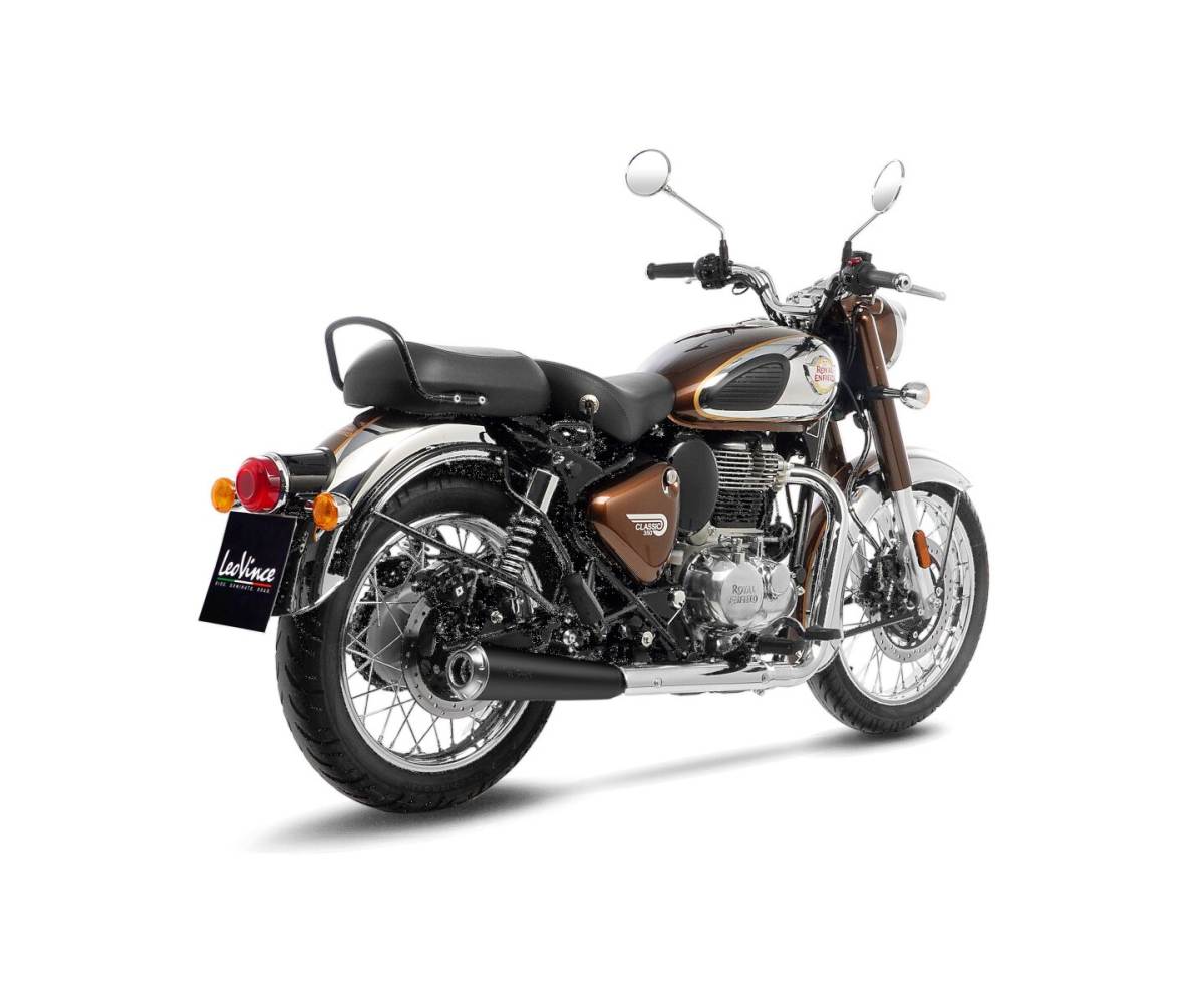 Leo Vince Slip-On til Royal Enfield Classic 350 (2021-2024) - Classic Racer Black Edition