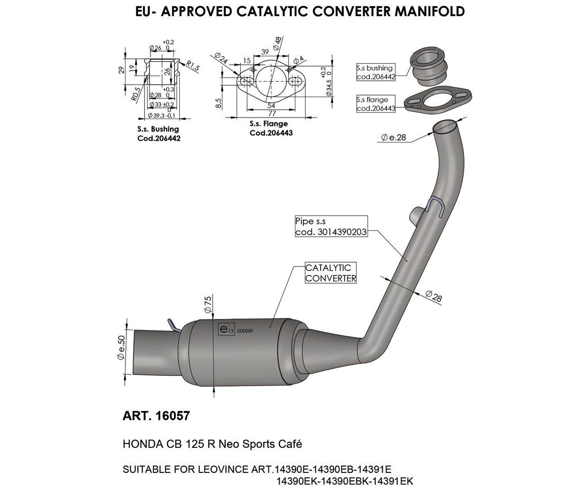 CAT CONV MANIFOLD HONDA