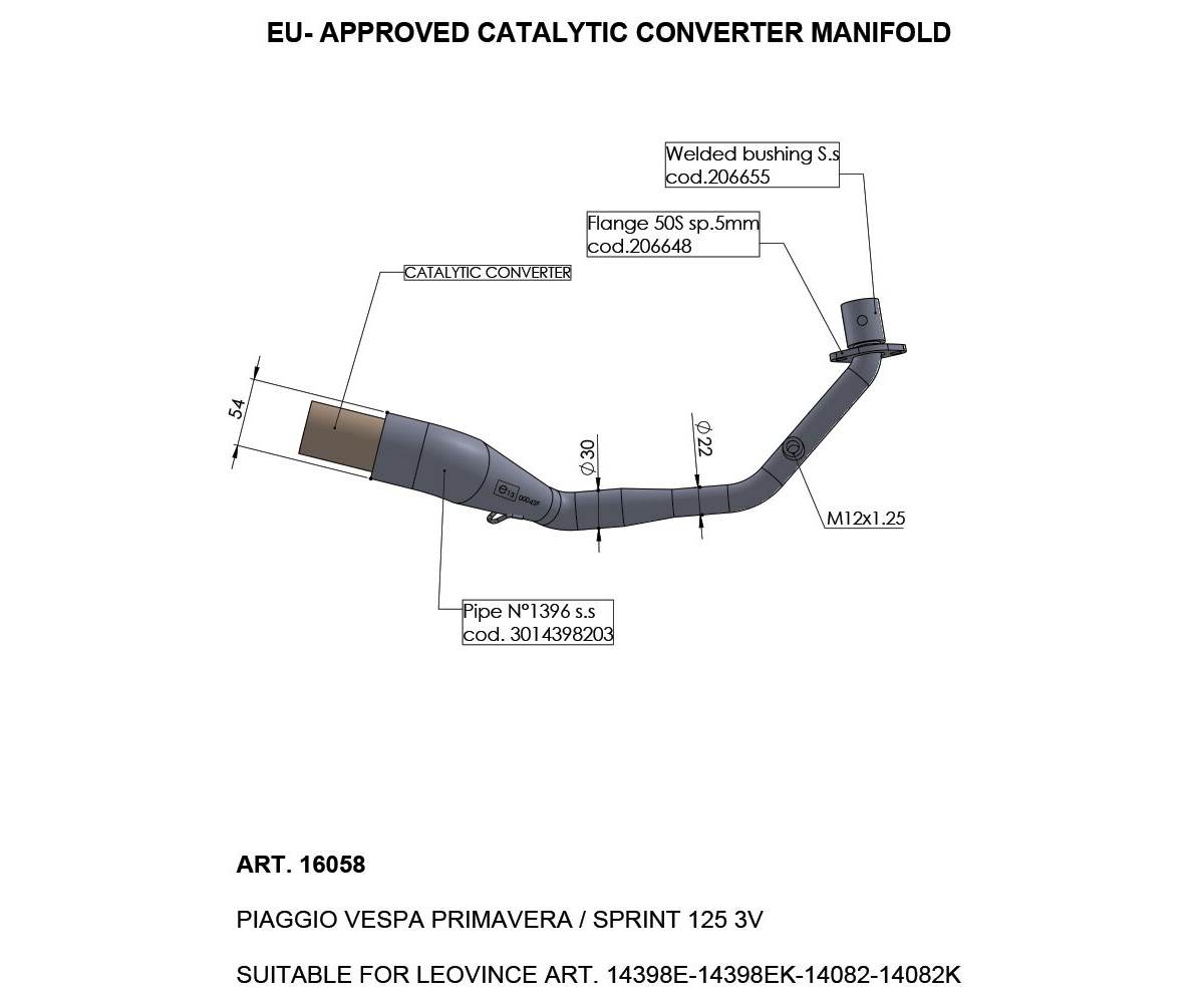 CAT CONV MANIFOLD VESPA
