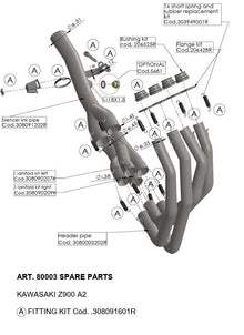 Kawasaki Z 900 A2 18-24 Manifold - LeoVince