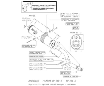 Leo Vince Slip-On til Yamaha TT 600 R (1998-2005) - X3