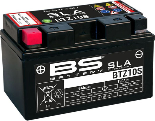 Motorcykelbatteri BS BTZ10S SLA (vedligeholdelsesfrit)