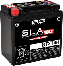 Motorcykelbatteri BS BTX14H SLA- MAX (AGM)