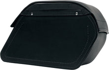 SADDLEBAG UNIVERSAL SYNTHETIC LEATHER SLANT SMOOTH BLACK