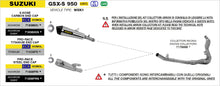 Suzuki GSX-S 950 2021-2023 Arrow udstødning. Slip-on udstødninger, komplette udstødninger, manifold/forrør. Find det hos Pitboxen.dk