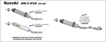 Suzuki RM-Z 250 2008-2009 Arrow udstødning. Slip-on udstødninger, komplette udstødninger, manifold/forrør. Find det hos Pitboxen.dk