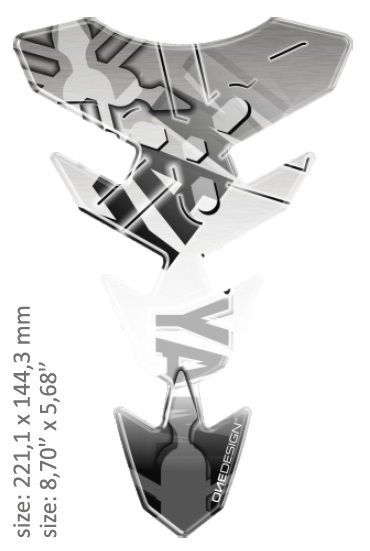 Tankpad "Slim" - Yamaha, Grå