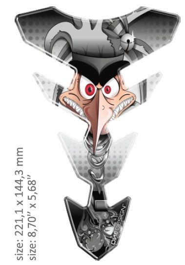 Tankpad "Slim Face" - sølv/grå