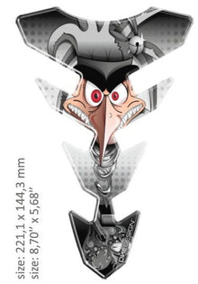 Tankpad "Slim Face" - sølv/grå