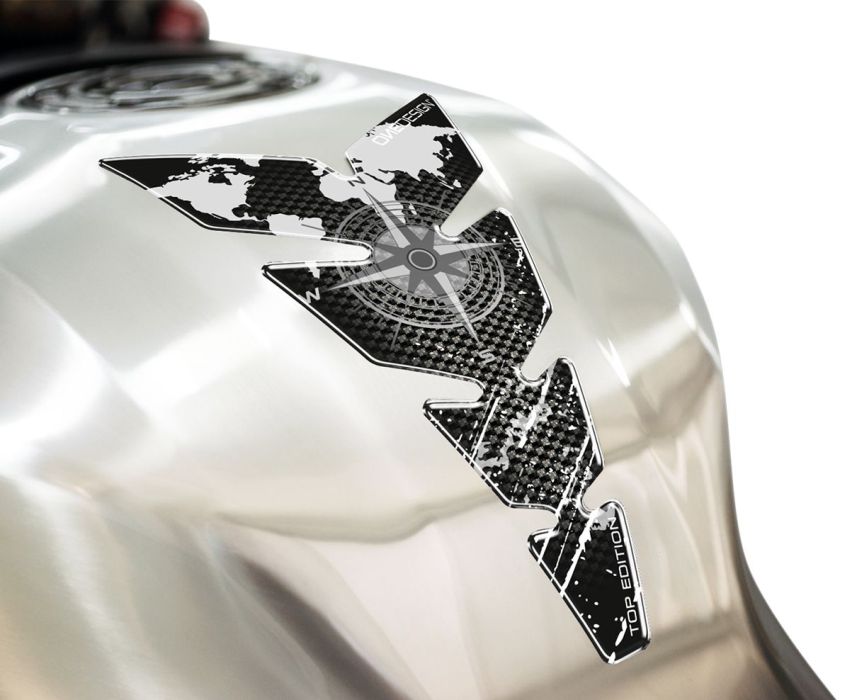 Tankpad "kompas" - grå