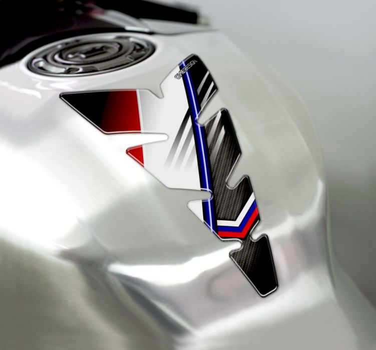 Tankpad - sort, blå, rød, hvid