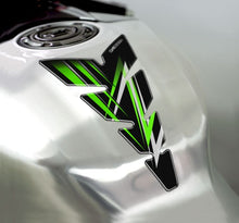 Tankpad - sort, fluo grøn