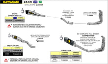 Kawasaki ZX-6R 2009-2016 Arrow udstødning. Slip-on udstødninger, komplette udstødninger, manifold/forrør. Find det hos Pitboxen.dk