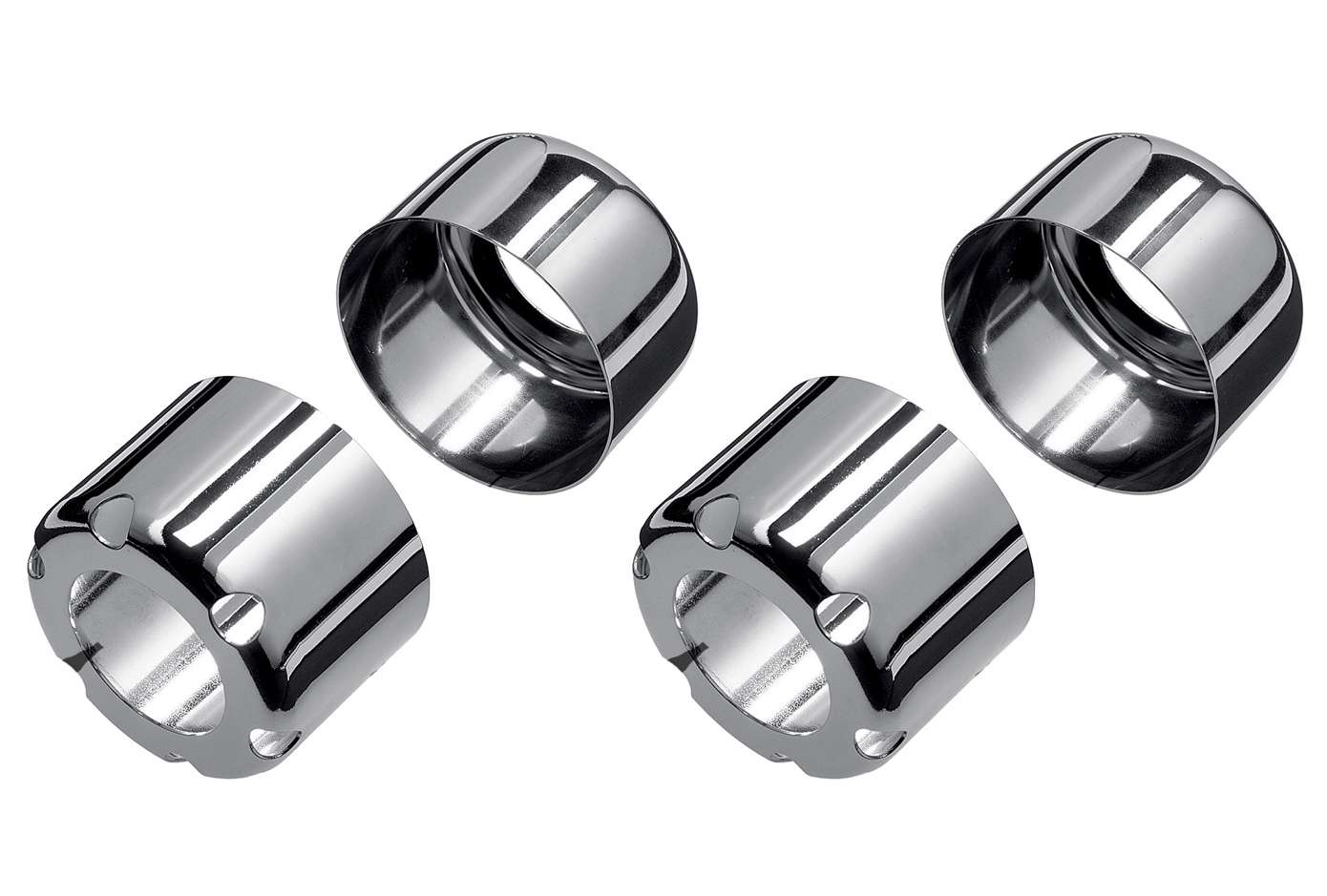 Krom cover for Bitubo WME / WMB støddæmpere, sæt med 4 (top og bund)