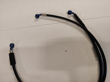Bremseslanger, stålarmerer til Kawasaki Z750 2010 (uden abs) sorte med blå banjo