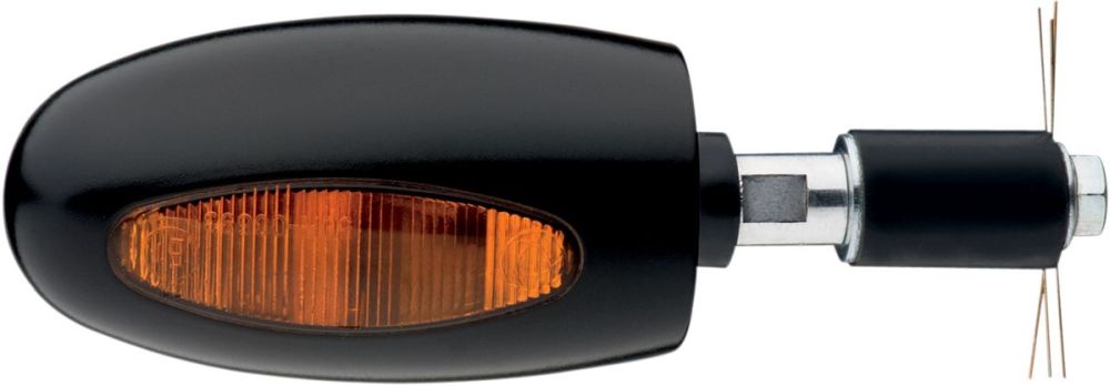 BL 1000 HALOGEN BAR END INDICATOR AMBER BRASS BLACK - Pitboxen.dk