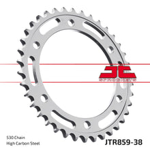 Black| zinc stål bagkædehjul 38T 530 - JTR859.38ZBK - JT Sprockets - Pitboxen.dk