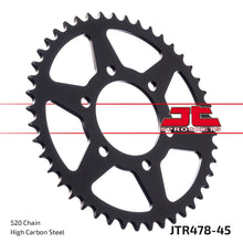 Black| zinc stål bagkædehjul 45T 520 - JTR478.45ZBK - JT Sprockets - Pitboxen.dk