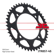 Black| zinc stål bagkædehjul 45T 520 - JTR857.45ZBK - JT Sprockets - Pitboxen.dk