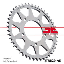 Black| zinc stål bagkædehjul 45T 530 - JTR829.45ZBK - JT Sprockets - Pitboxen.dk