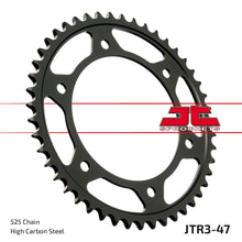 Black| zinc stål bagkædehjul 47T 525 - JTR3.47ZBK - JT Sprockets - Pitboxen.dk