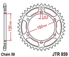 Black| zinc stål bagkædehjul 47T 530 - JTR859.47ZBK - JT Sprockets - Pitboxen.dk
