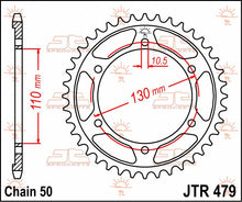 Black| zinc stål bagkædehjul 48T 530 - JTR479.48ZBK - JT Sprockets - Pitboxen.dk