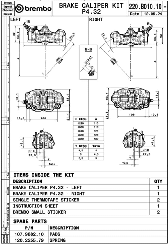 Bremsekaliber – Brembo GP4 - RX 108MM – Sæt - Pitboxen.dk