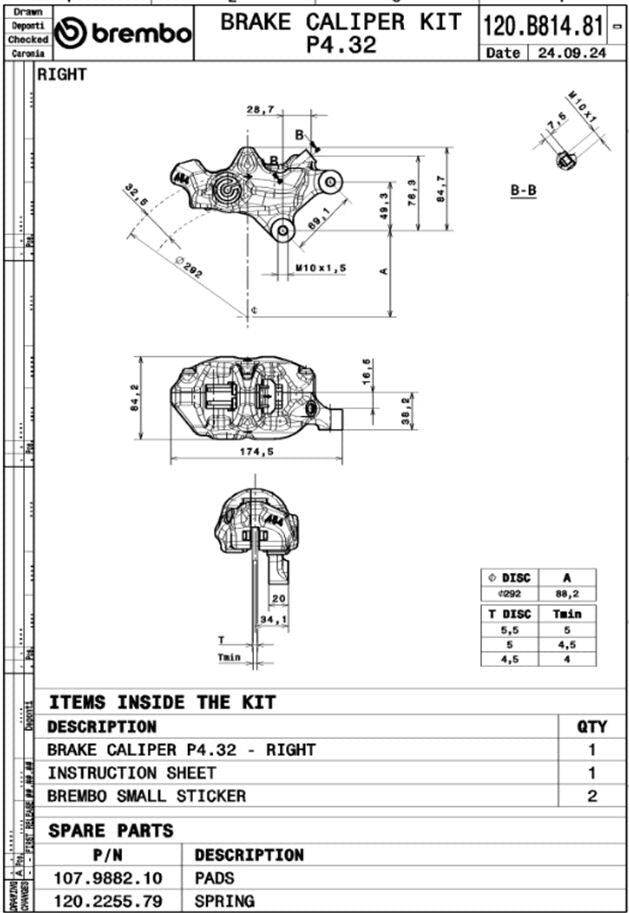 Bremsekaliber for Harley Davidson, højre – Brembo 484 - Pitboxen.dk