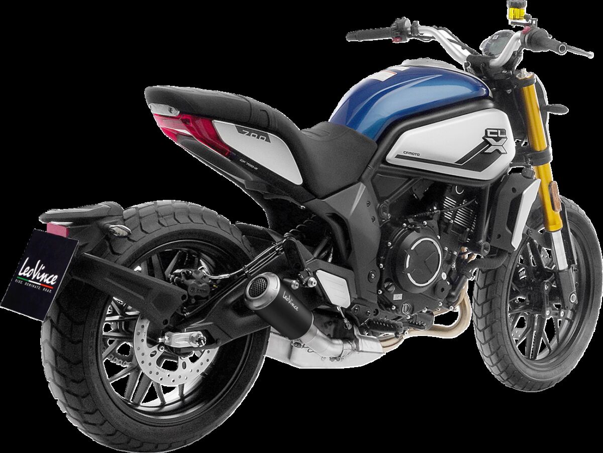 CF Moto CL - X - Heritage 700 21 - 23 Slip - on udstødning - LeoVince LV - 10 Black - Pitboxen.dk
