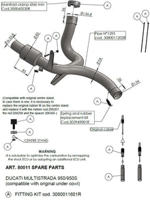 Ducati Multistrada 950 17 - 20 De - Cat Y Rør (OEM sidetasker) - LeoVince - Pitboxen.dk