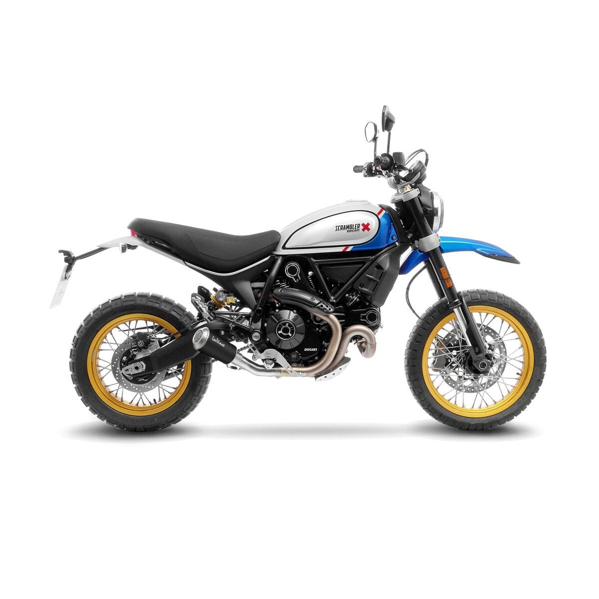 Ducati Scrambler 800 Desert Sled 21 - 22 Slip - on udstødning - LeoVince LV - 10 Black - Pitboxen.dk