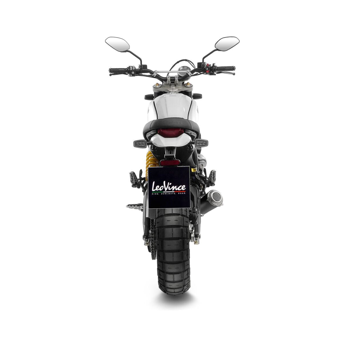 Ducati Scrambler 800 Desert Sled 21 - 22 Slip - on udstødning - LeoVince LV - 10 Black - Pitboxen.dk