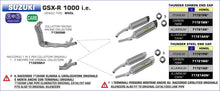 Suzuki GSX-R 1000 i.e. 2007-2008 Arrow udstødning. Slip-on udstødninger, komplette udstødninger, manifold/forrør. Find det hos Pitboxen.dk