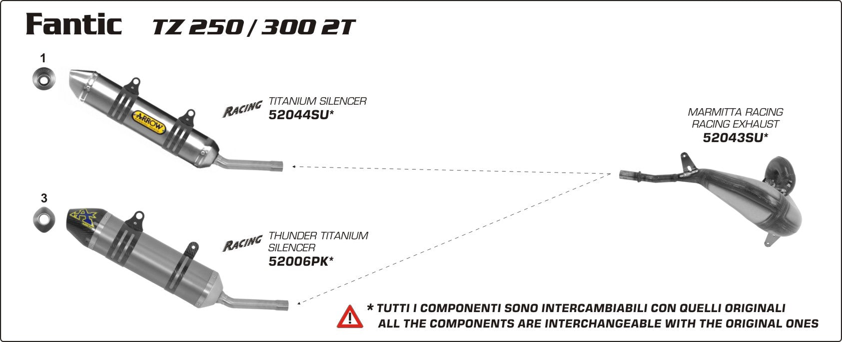 Fantic Motor TZ 250ES 2010-2011 Arrow udstødning. Slip-on udstødninger, komplette udstødninger, manifold/forrør. Find det hos Pitboxen.dk