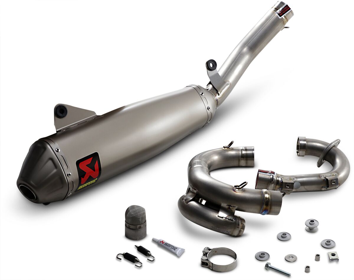 Fantic XEF450 22 - 25 komplet udstødning - Akrapovic Evolution - Pitboxen.dk