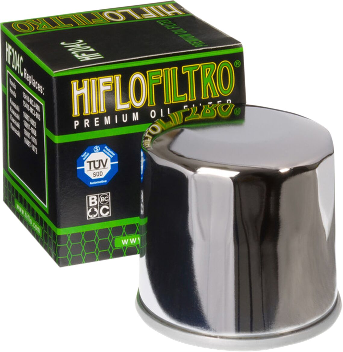 HF204C oliefilter, krom - HiFlo - Pitboxen.dk